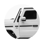 Eл.джип MERCEDES G63 за две деца бял EVA