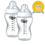 Tommee Tippee Шише за хранене Easi-Vent 3м+, 340 мл, 2 бр./оп. 0037