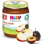 Био плодово пюре Hipp - Сливи и ябълки, 125 g