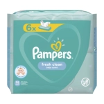 PAMPERS Fresh Clean, мокри кърпички, 6х52бр.