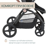 DUO СИСТЕМА MYSA  Black Satin количка, шаси и кош за новородено, 0м+ - J0117.01