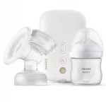 Единична електрическа помпа Natural Motion Premium Philips AVENT SCF396/31 с 1 бр. полипропиленово шише 125 мл с биберон Natural Response 0м+, Несесер за пътуване, 5 бр. торбички за кърма и 4 бр. подплънки 0616.002