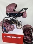 Adbor-бебешка количка 3в1 Avenue 3D: лилаво