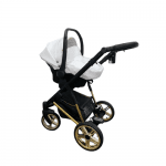 Adbor-бебешка количка 3в1 Avenue 3D: бял/бял