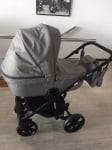 Adbor-Бебешка количка Piuma 3в1 цвят: сив лен