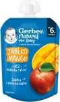 GERBER® Ябълка и манго, от 6-ия месец,  пауч, 90g