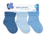 Бебешки памучни термо чорапи дълги BLUE 6-12 месеца