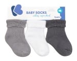 Бебешки памучни термо чорапи дълги GREY 1-2 години