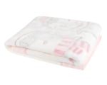 Супер меко бебешко одеяло Love Pingus 110/140 см розово
