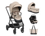 Комбинирана количка 3в1 с кош за новородено Mia Beige