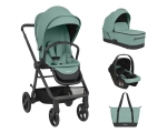 Комбинирана количка 3в1 с кош за новородено Mia Mint