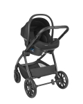 Комбинирана количка 3в1 с кош за новородено Modena Black 2027