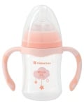 Шише с широко гърло и антиколик биберон 180мл Peach Cloud
