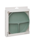 Чиния с отделения и вакуумно дъно Platinum Silicone Sage