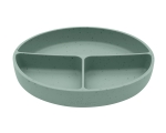 Чиния с отделения и вакуумно дъно Platinum Silicone Sage