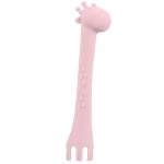 Лъжица силиконова Giraffe Pink