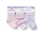 Бебешки памучни чорапи STRIPES PURPLE 6-12 месеца