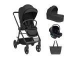 Комбинирана количка 3в1 с кош за новородено Mia Black 2026