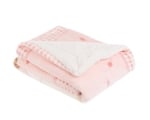 Супер меко бебешко одеяло с шерпа Polar Fisher 110/140 см розово