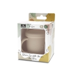 СИЛИКОНОВА ЧАША ДРЪЖКИ+СЛАМКA NATURAL BEIGE
