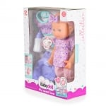 31cm Кукла с гърне и биберон Purple 6811