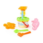 Плажен комплект с мелница розов (7 части) 35769