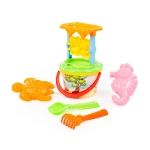 Плажен комплект с мелница розов (7 части) 35769