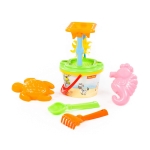 Плажен комплект с мелница розов (7 части) 35769