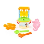 Плажен комплект с мелница розов (7 части) 35769