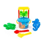 Плажен комплект с мелница син (7 части) 35769