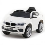 Акумулаторен джип BMW X6M кожа бял JJ2199