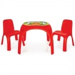 Маса с два стола King червен 03422
