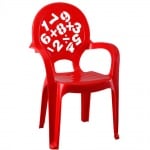 Стол с цифри червен 03412
