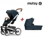 Пакет Шаси Mutsy Nio Standard + Кош за новородено и Седалка със сенник Mutsy Nio Adventure Ocean Blue