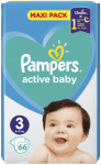 Pampers Бебешки пелени Active Baby S3 (6-10 кг.) 66 бр.