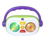 Активна играчка Радио от Playgro, с 18 мелодии и звуци, мигащи светлини, клик-клак дръжка, въртяща се дрънкалка, за деца над 9 месеца 0730