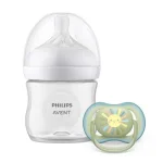 Комплект за бебе Philips AVENT SCD837/10 със шише за хранене Natural Response 125 мл с биберон без протичане Поток 2, 0м+ и залъгалка Ultra Air 0-6м 0618.001