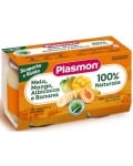 Plasmon Пюре Ябълка, манго, кайсия и банан, 6+м. 2*104гр. 4259