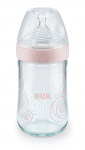 NUK NATURE SENSE шише стъклено 240мл. силиконов биберон 0-6м M Арт.№ 10.745.093