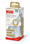 NUK NATURE SENSE шише стъклено 120мл. силиконов биберон 0-6м S /бяло/ Арт.№ 10.747.089