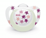 NUK биберон залъгалка силикон 18-36 мес. 1бр. STAR Night + box Арт.№ 10739749