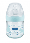 NUK NATURE SENSE Temperature Control Шише стъклено 120мл силиконов биберон 0+м S, softer  10747110