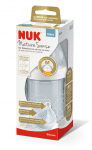 NUK NATURE SENSE шише стъклено 240мл. силиконов биберон 0-6м M /бяло/ Арт.№ 10.745.094