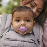 2 броя ортодонтски силиконови залъгалки Philips AVENT SCF087/12 Ultra Air, 6-18м, едноцветни, в кутия за стерилизиране 0649.001 