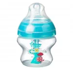 Tommee Tippee Шише за хранене Advanced Anti-Colic 0м+, 150 мл, Синьо с декорация TT.0028