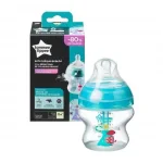 Tommee Tippee Шише за хранене Advanced Anti-Colic 0м+, 150 мл, Синьо с декорация TT.0028