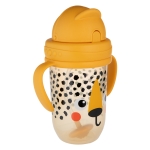 Чаша нетеч със сламка и дръжки 270мл F