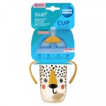 Чаша нетеч със сламка и дръжки 270мл F