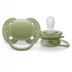 Комплект от 2 бр. ортодонтични залъгалки Philips AVENT SCF093/01 Ultra Soft 18м+, в кутия за стерилизиране 0515.015 