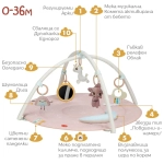 Активна гимнастика Tiny Love Developmental Gymini от серията Unicorn Wonderlands, с кръгло килимче с диаметър 90 см, регулиращи се арки и селекция от 5 играчки, 0-36м 0129.001